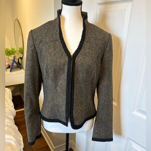 Francesca Mammoliti Cropped Wool Jacket | Made in Canada | Size 10